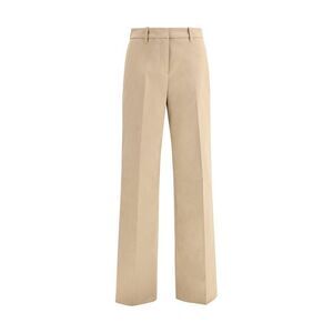 True Royal WideLeg Cotton Blend Pants Women Beige Jeans & Pants